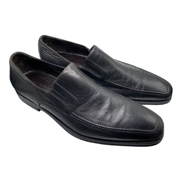 BRUNO MAGLI Raging Italian black leather slip on mens classic loafer size 12 main image 4